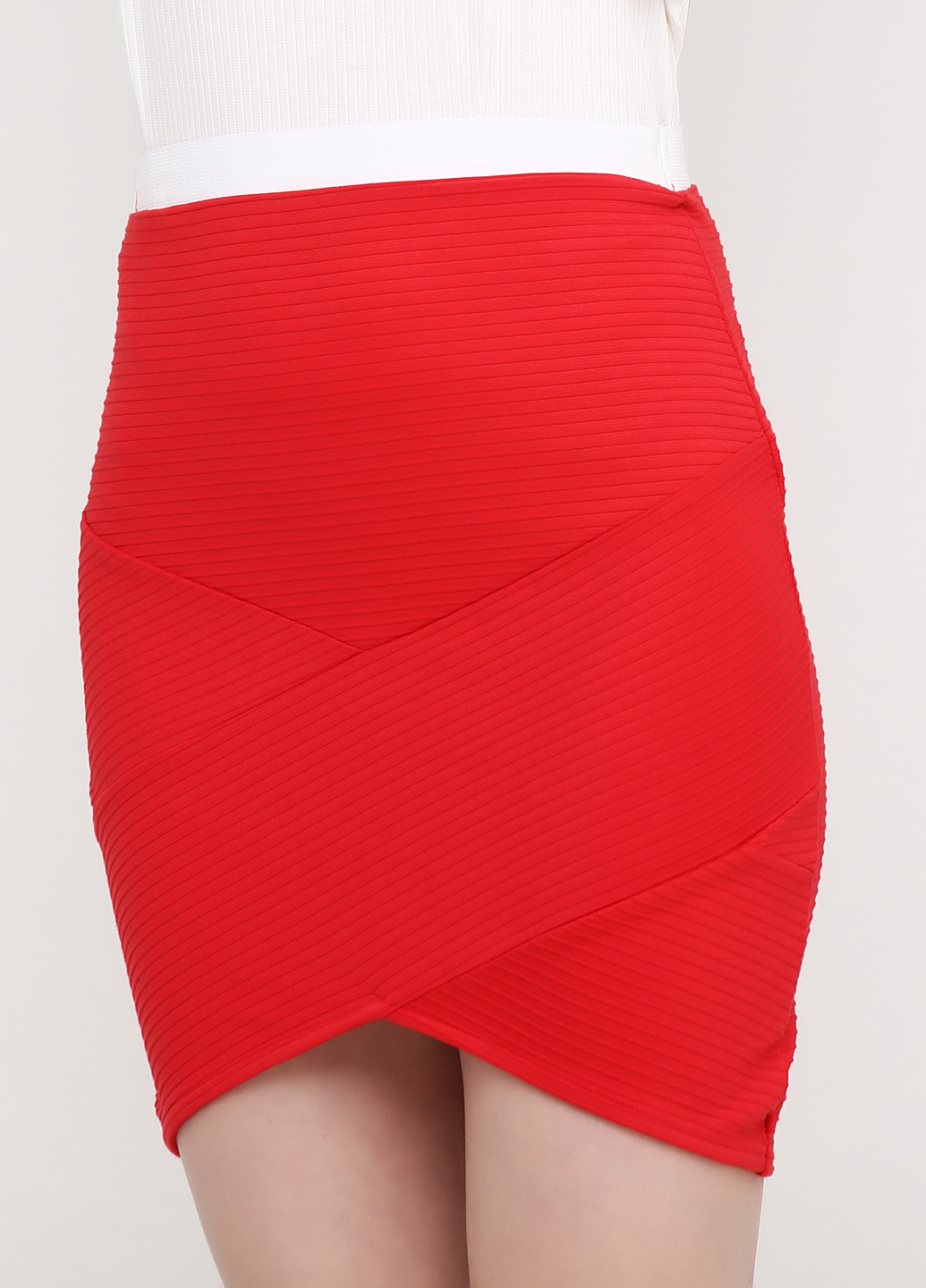 Красная кэжуал однотонная юбка Pimkie мини