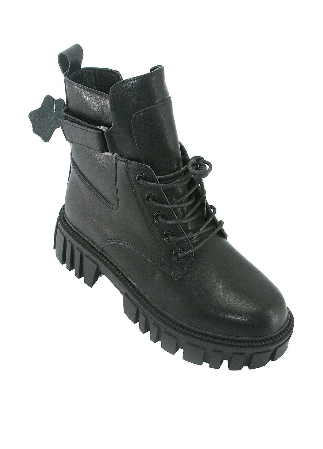 Осенние ботинки No Brand со шнуровкой, на тракторной подошве