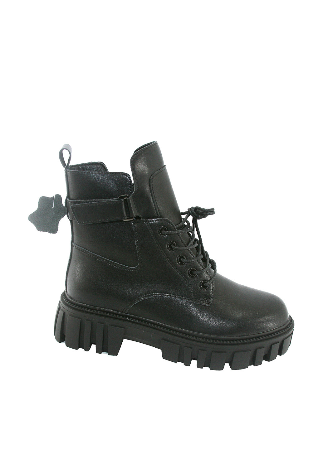 Осенние ботинки No Brand со шнуровкой, на тракторной подошве