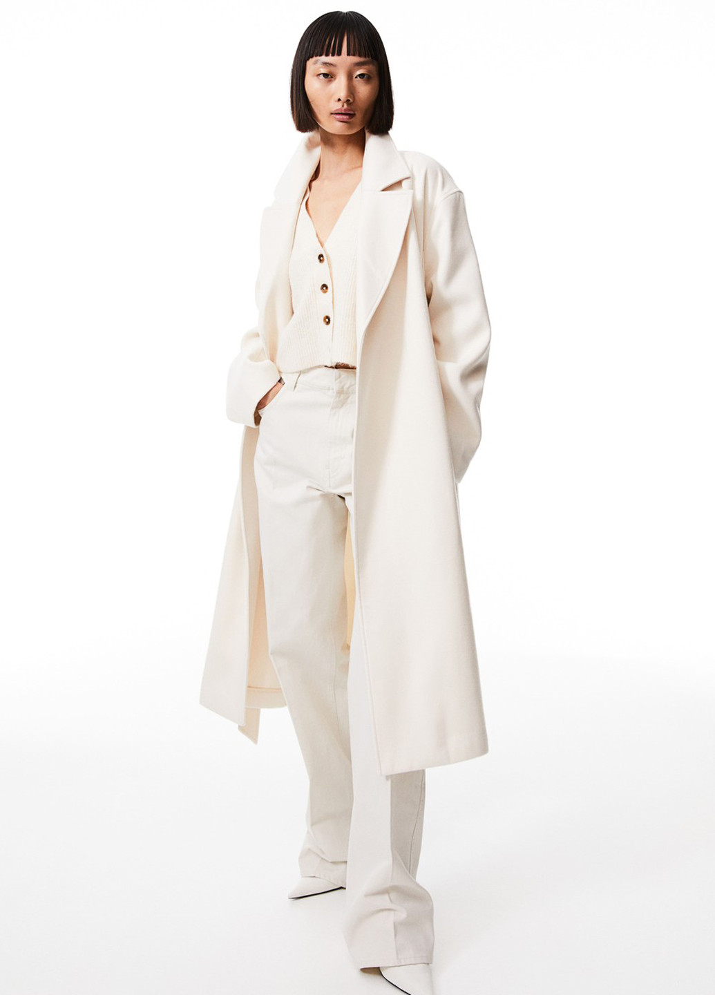 Молочне демісезонне Пальто H&M
