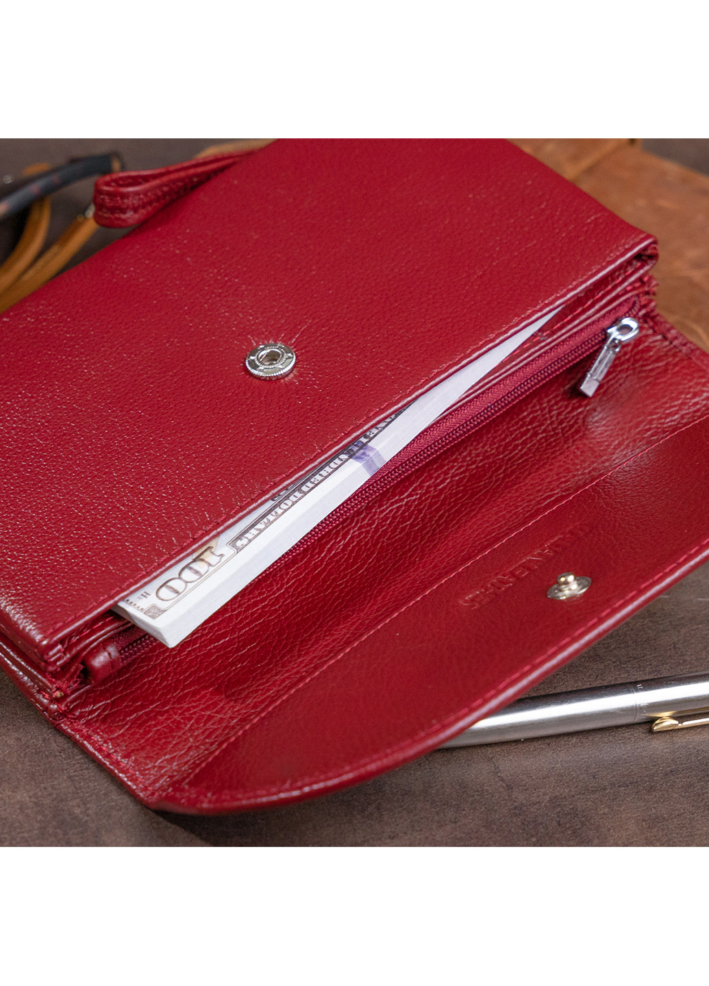 Женский кожаный кошелек-клатч 19х9,5х2,5 см st leather (252130332)