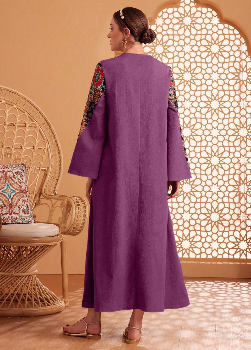 Світло-фіолетова кежуал сукня а-силует SHEIN колор блок