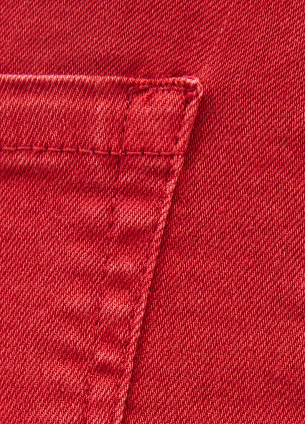 Красная джинсовая однотонная юбка Bershka