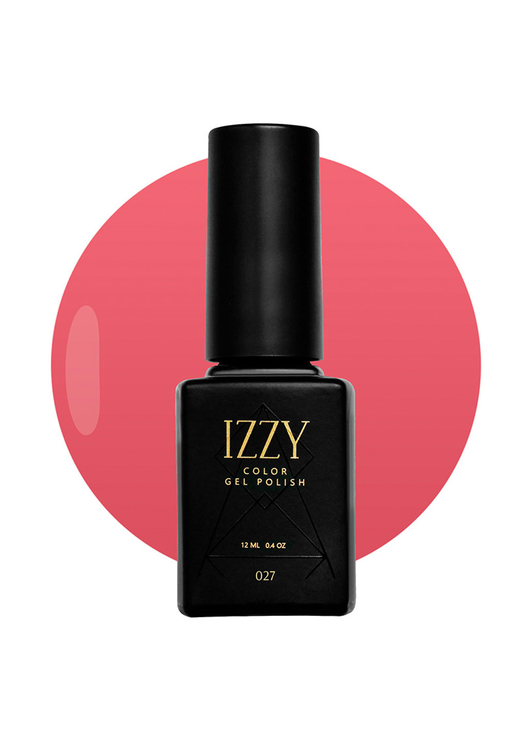 Гель-лак для манікюру рожевий персиковий 027, 12 мл Izzy (363030445)