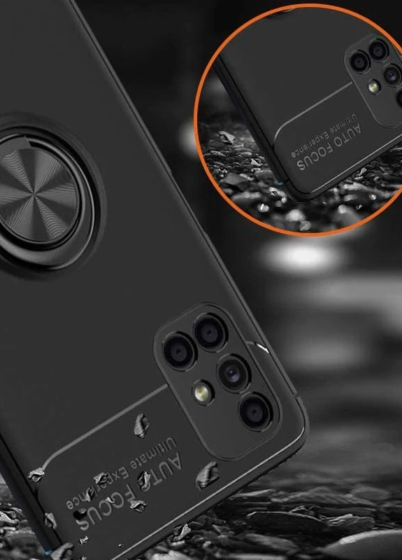 TPU чохол ColorRing під магнітний тримач (opp) для Samsung Galaxy M51 Чорний / Чорний (is_00000038252_5) Deen (238478847)