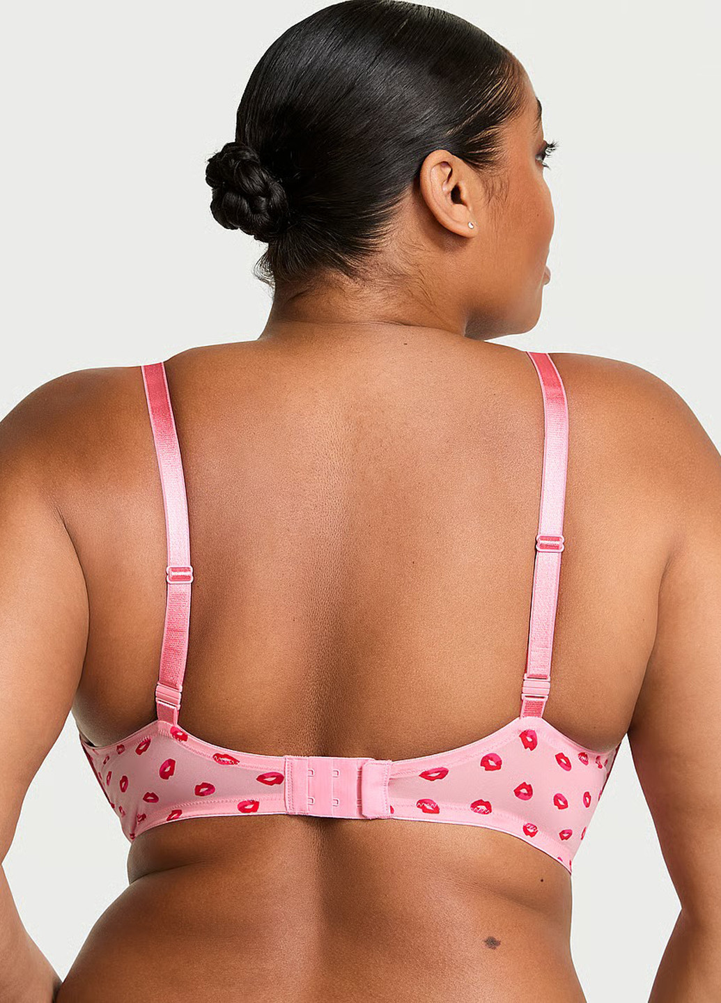 Розовый балконет бюстгальтер Victoria's Secret с косточками полиамид