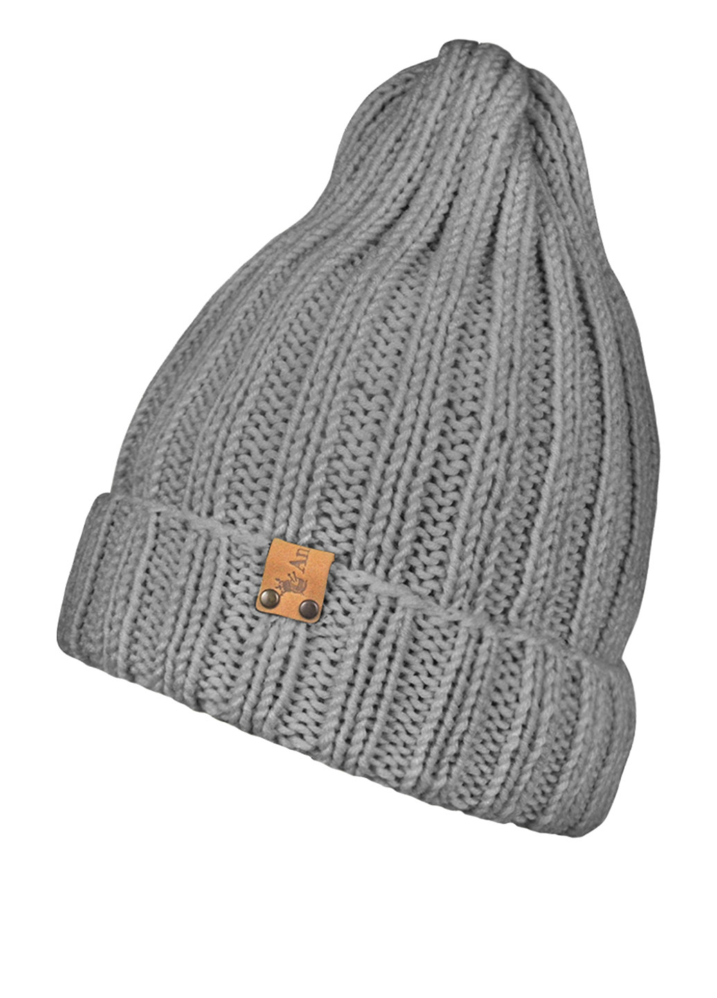Серый зимний комплект (шапка, шарф-снуд) Anmerino