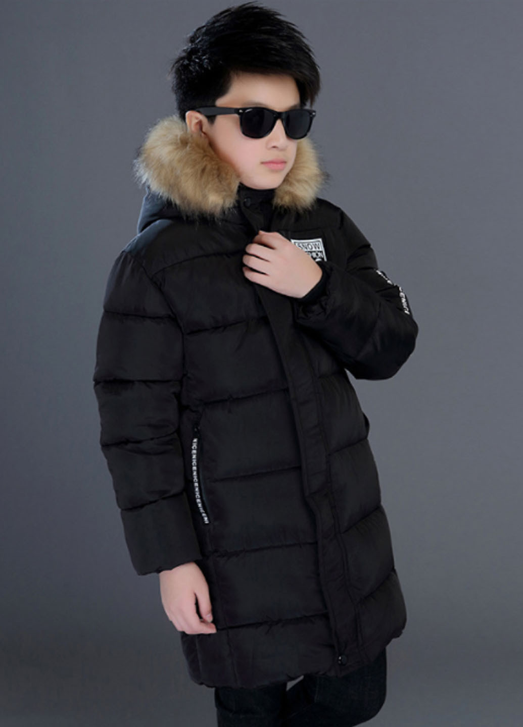 Чорна зимня зимова куртка No Brand