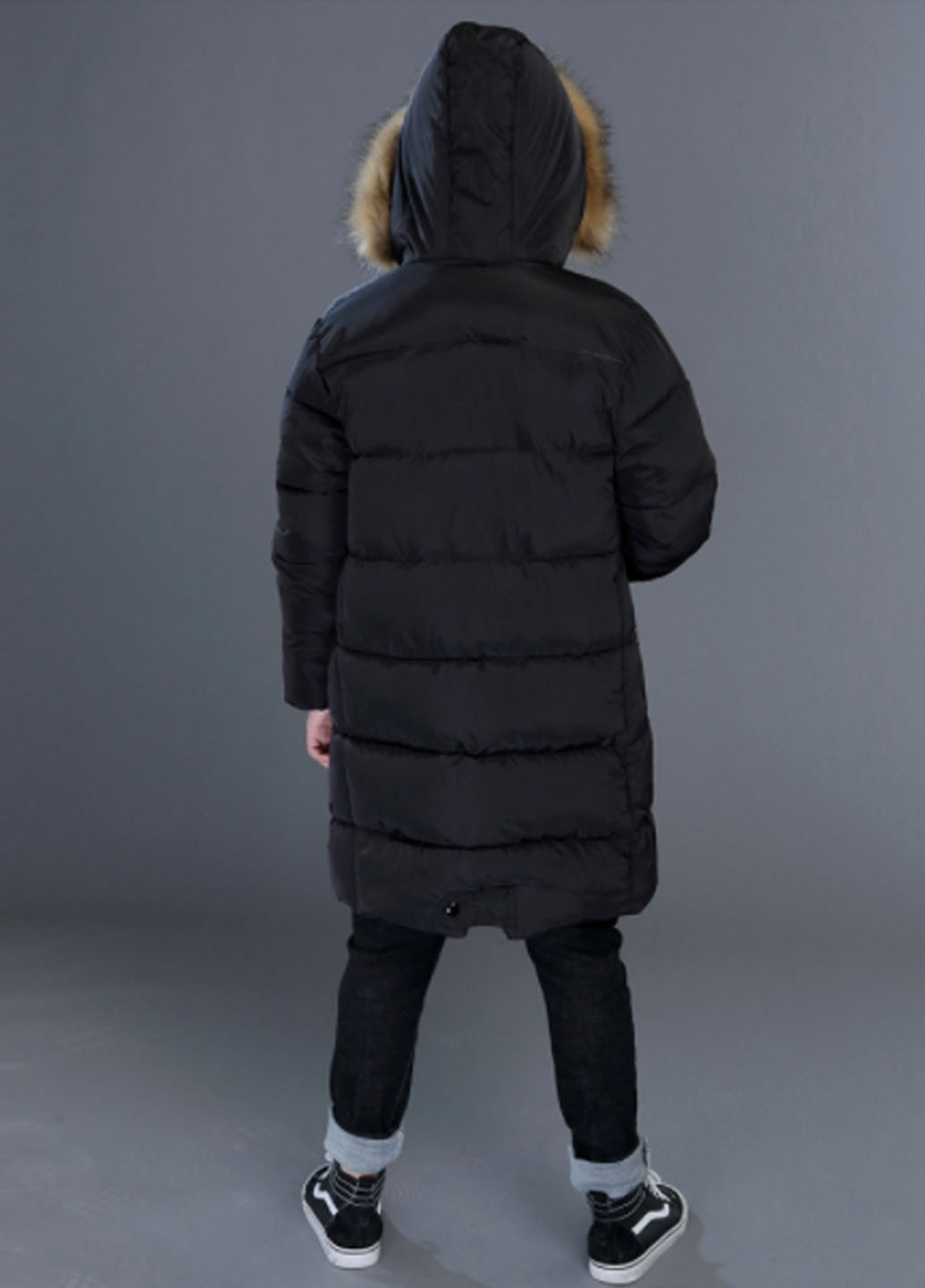 Чорна зимня зимова куртка No Brand