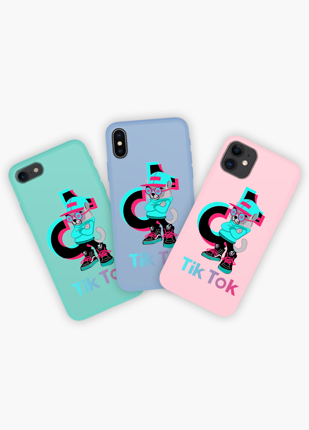 Чехол силиконовый Apple Iphone Xs Кот Тик Ток (Cat TikTok) (8938-1644) MobiPrint (219485784)