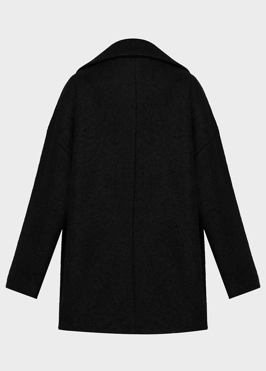 Черное демисезонное Пальто двубортное PRPY