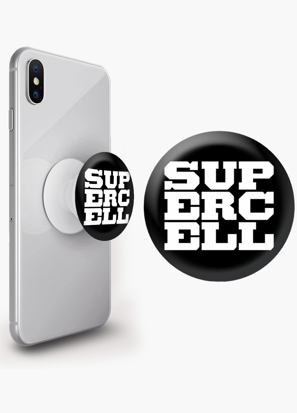 Попсокет (Popsockets) тримач для смартфону НАСА (NASA) (8754-1954) Чорний MobiPrint (216836541)