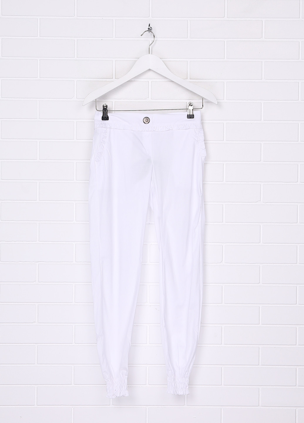 Белые кэжуал летние зауженные брюки SL