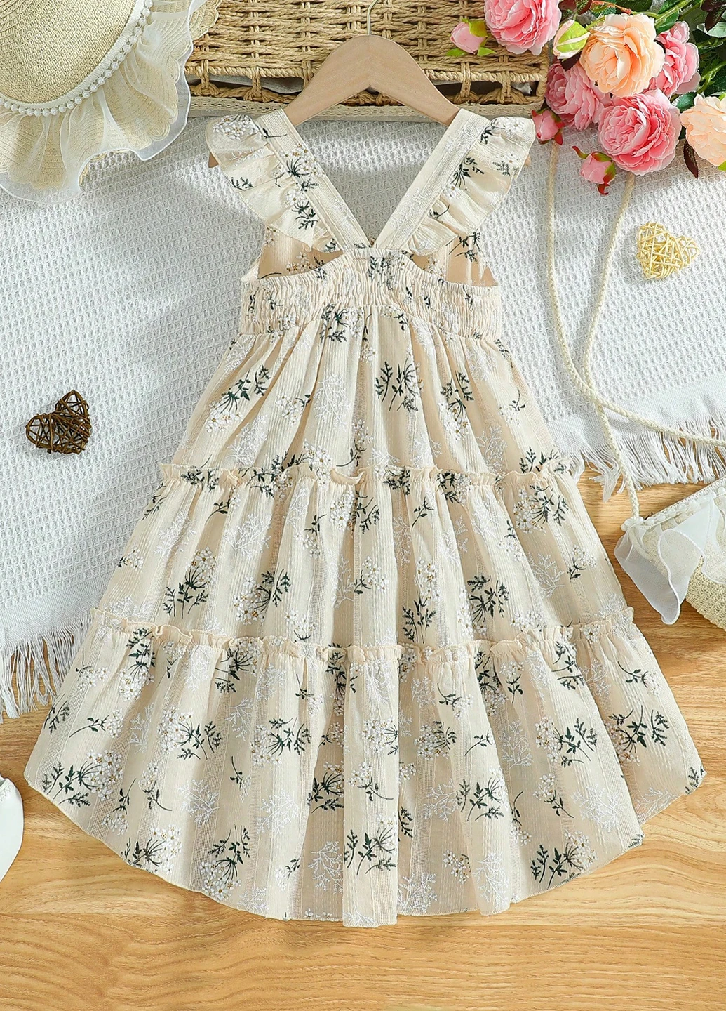 Бежевое платье SHEIN (331624214)