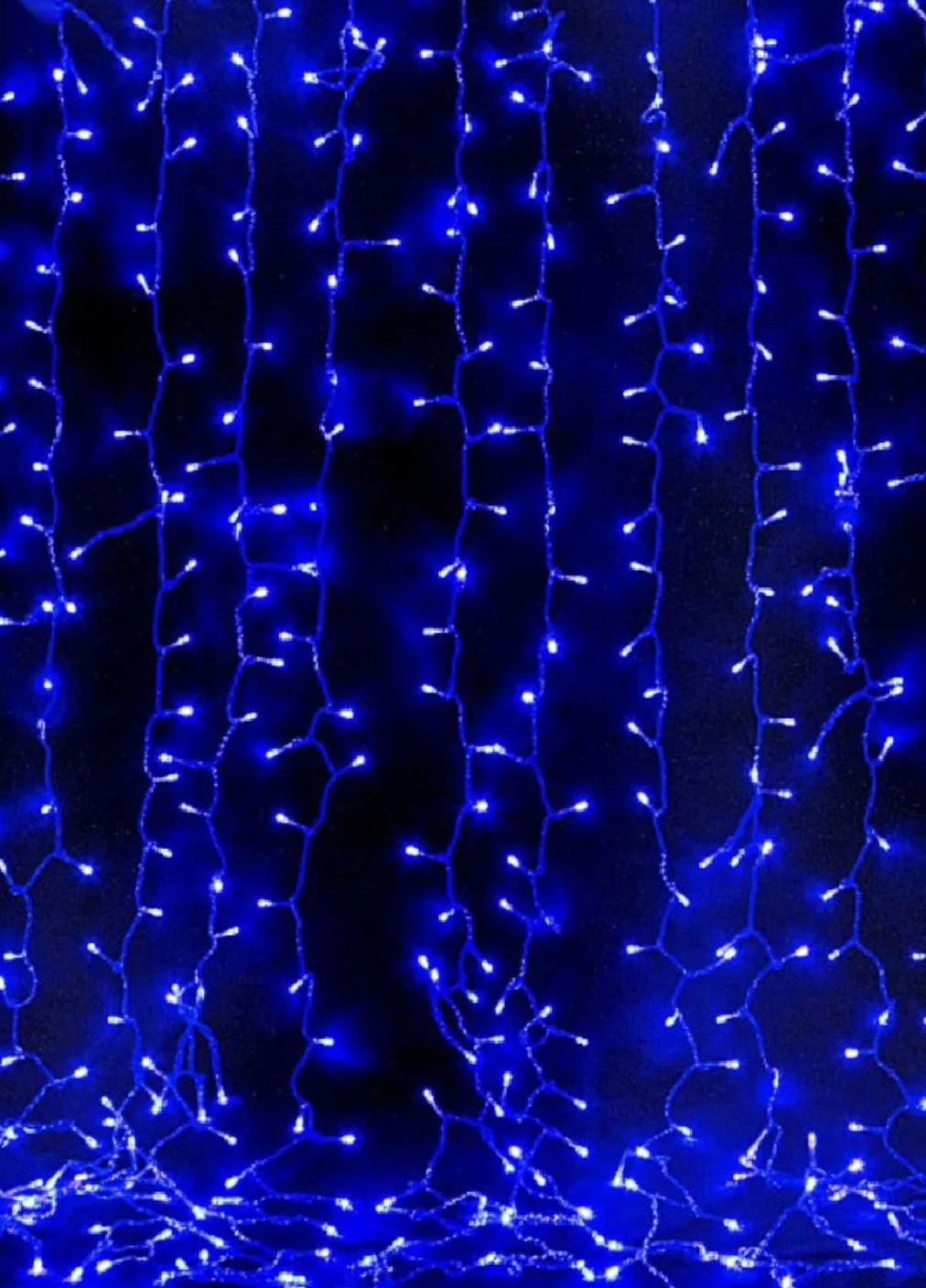 Новорічна святкова світлодіодна гірлянда водоспад 500 Led 3х2 м (473551-Prob) Синя Unbranded (255243146)