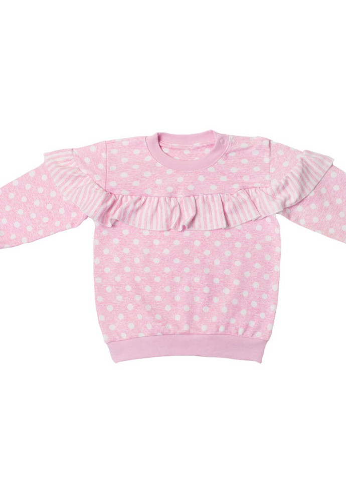 Розовый демисезонный детский джемпер для девочки dg-05-1-18 *горошки* Габби