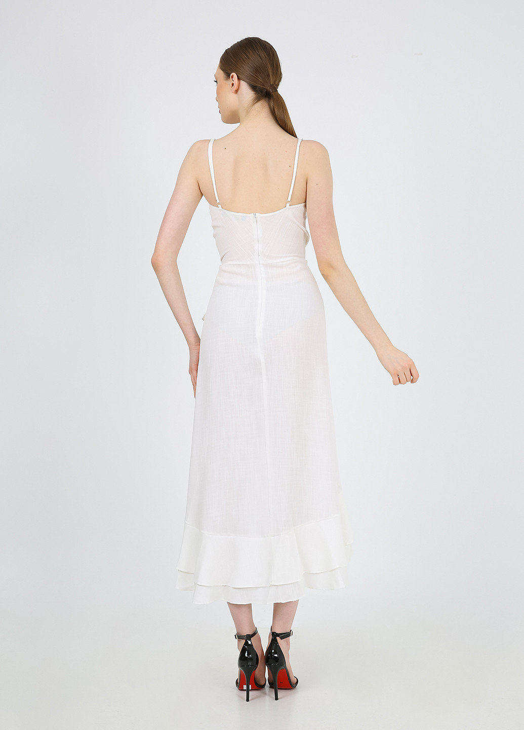 Молочна кежуал сукня на запах Casalini однотонна