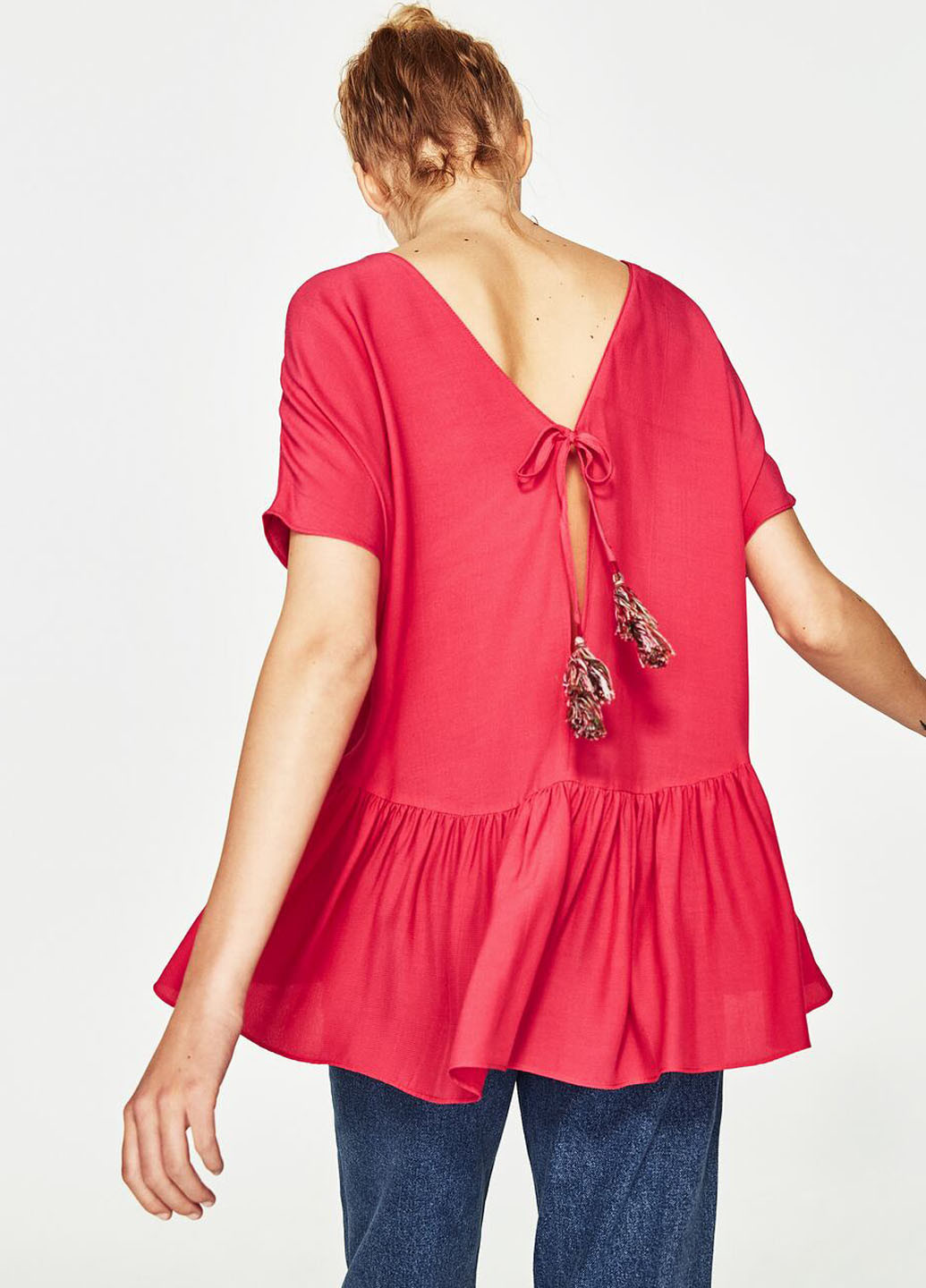 Малинова літня блуза Zara