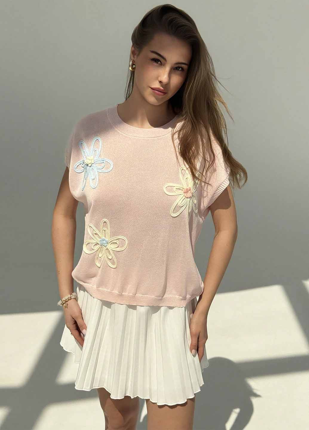 Світло-рожевий літній джемпер джемпер SHEIN