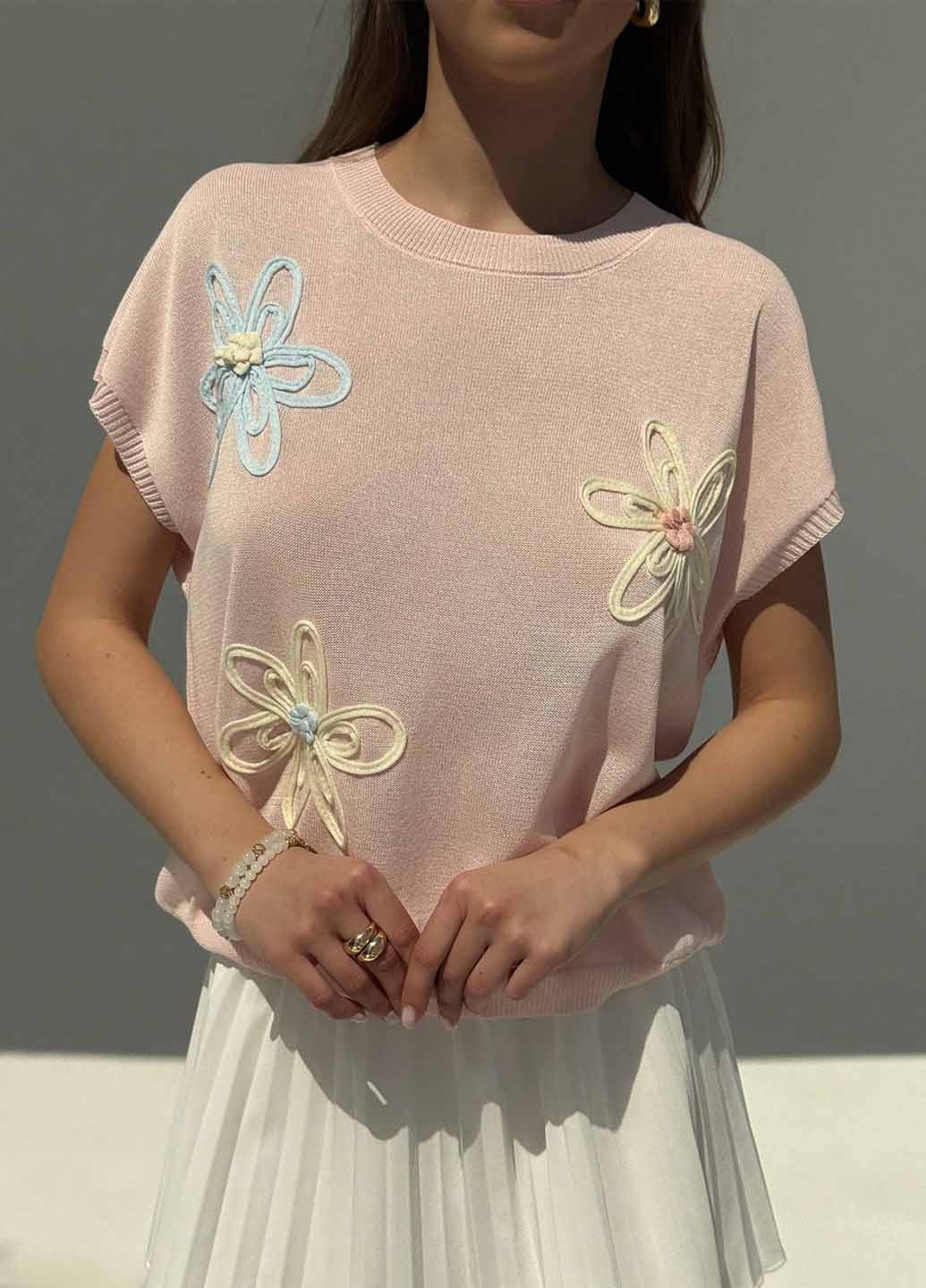 Світло-рожевий літній джемпер джемпер SHEIN