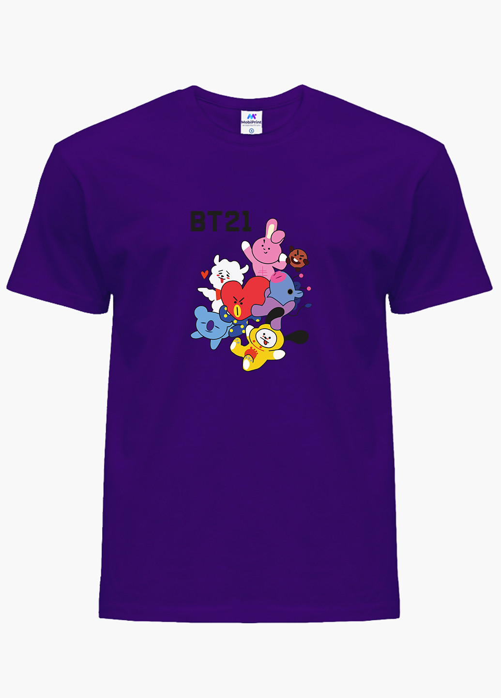 Фиолетовая демисезонная футболка детская бтс (bts)(9224-1166) MobiPrint