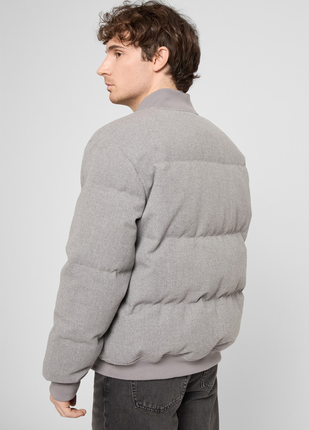 Сірий зимній Пуховик PRPY