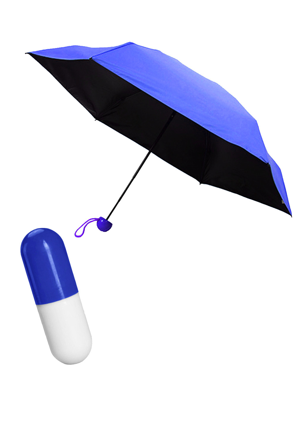 Парсолька у футлярі капсула Кишенькова Umbrella U1 Blue UFT (246423886)