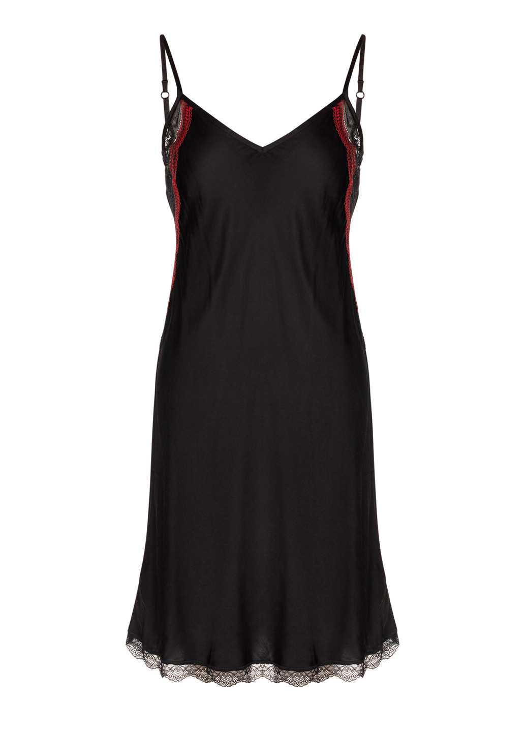 Женская черная ночная рубашка Intimissimi (253863087)