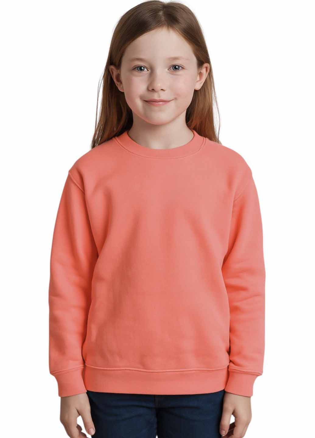 Лососевий світшот Blue 84 однотонний без декору (367114235)