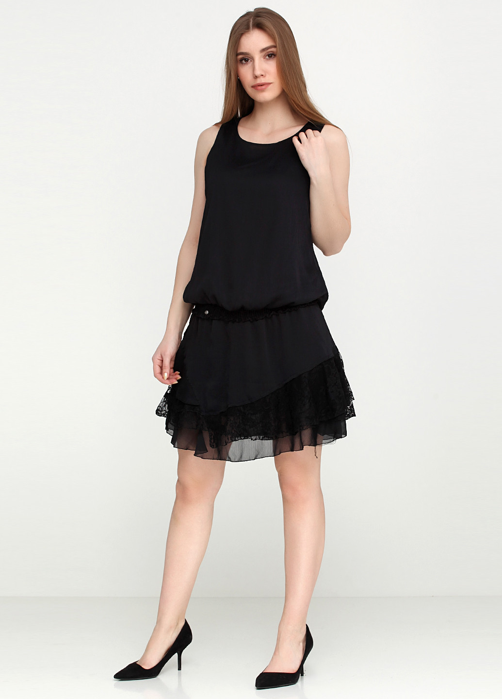 Чорна кежуал сукня Cache Cache однотонна