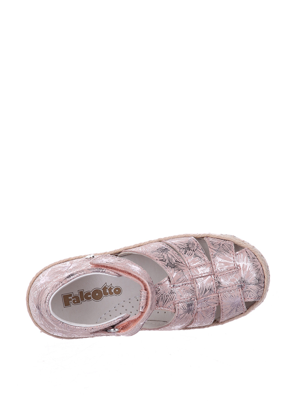 Светло-розовые кэжуал сандалии Falcotto на липучке