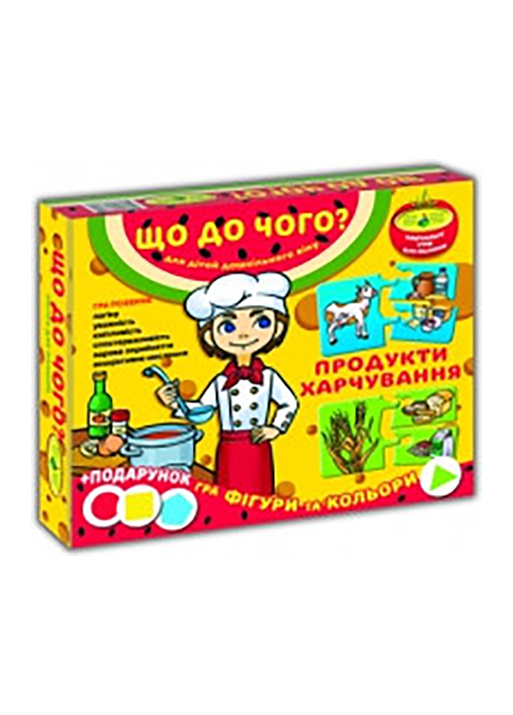 Игра "Что к чему? Продукты питания" Киевская фабрика игрушек 7444 (255292222)