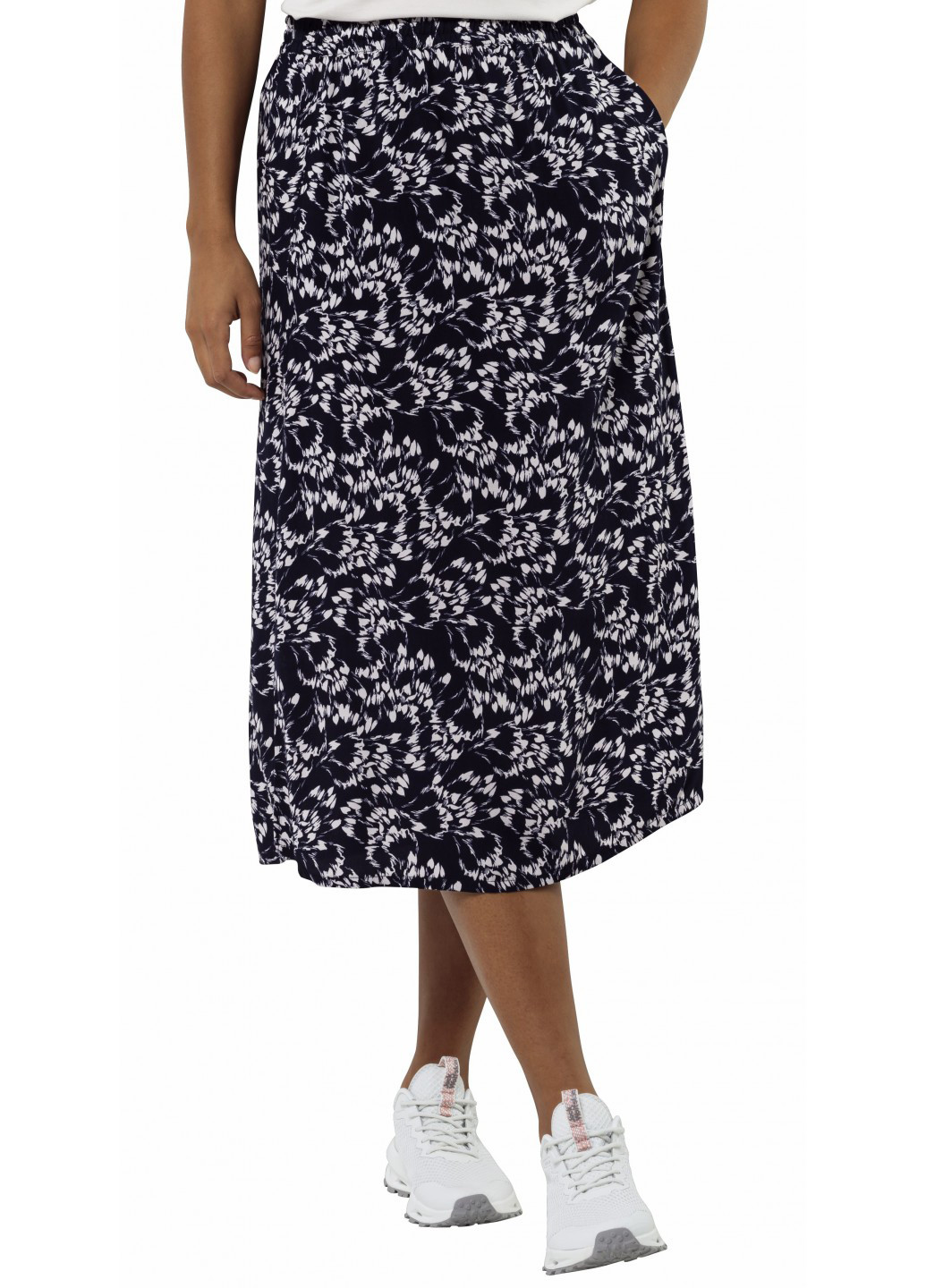 Синяя кэжуал цветочной расцветки юбка Jack Wolfskin