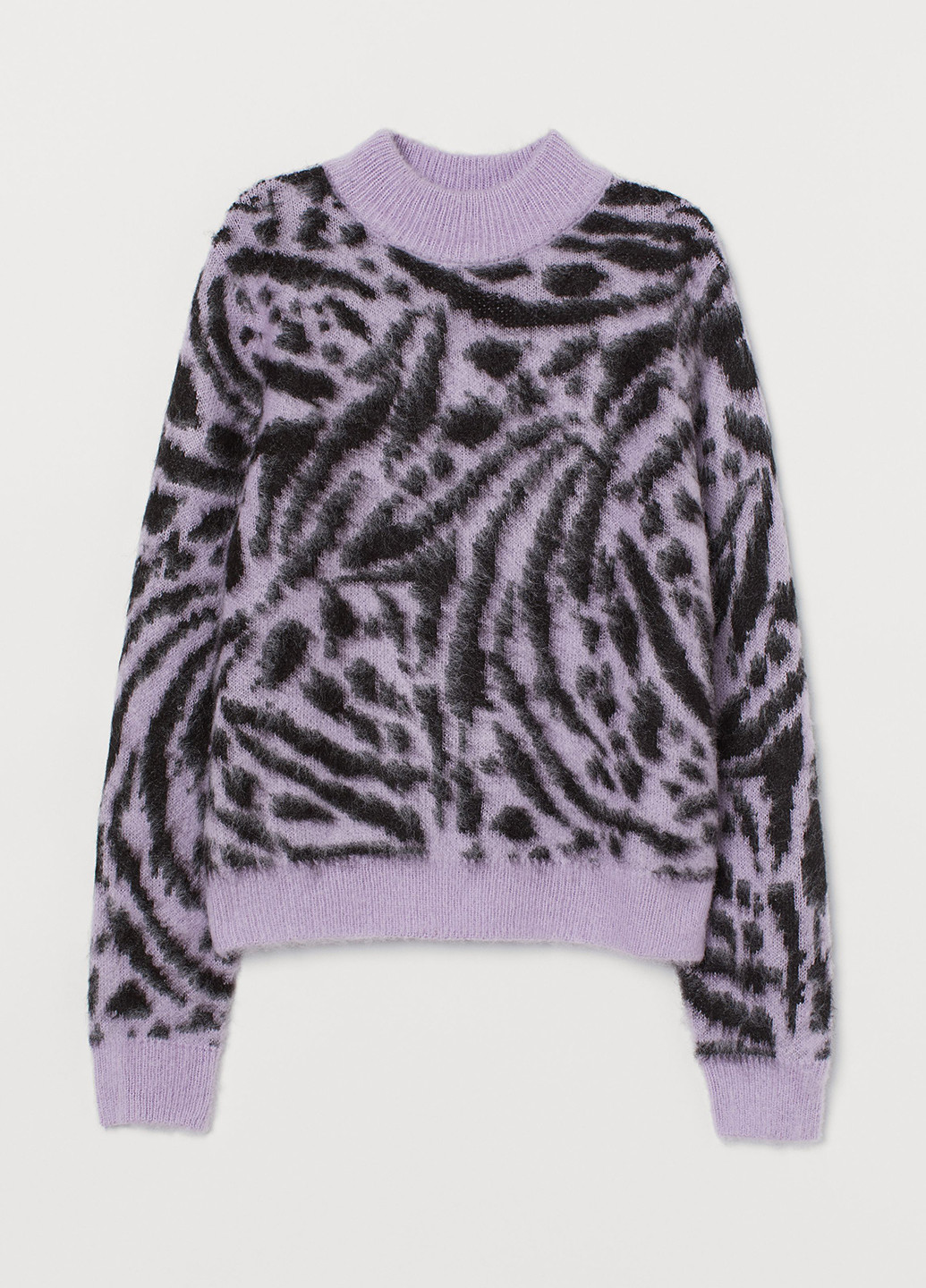 Бузковий зимовий светр H&M