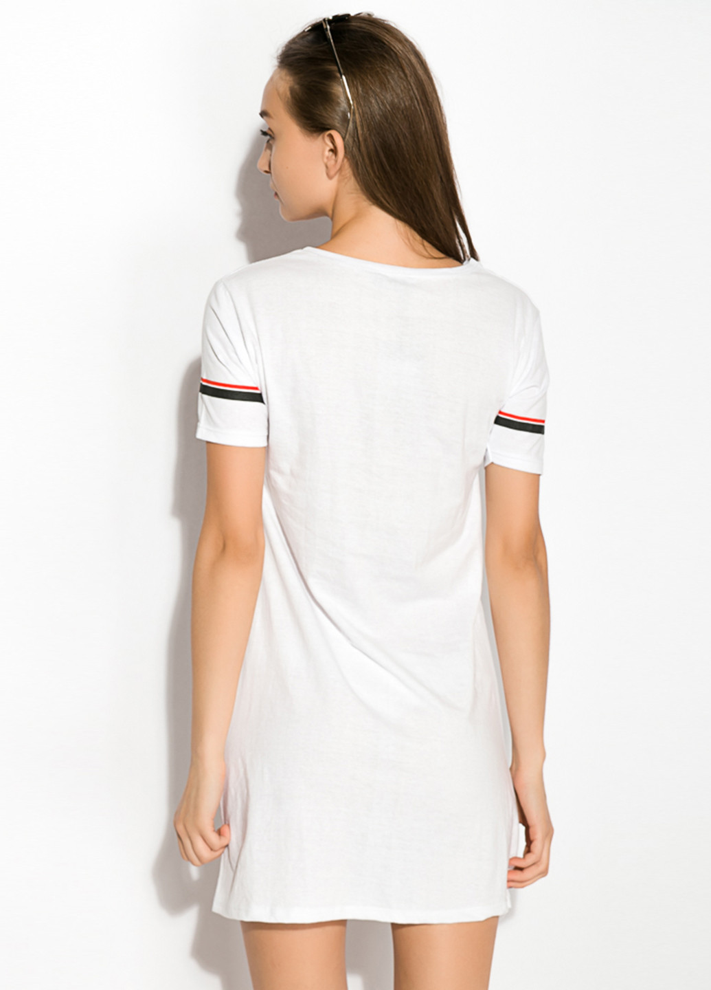 Білий кежуал сукня сукня-футболка Time of Style з написами