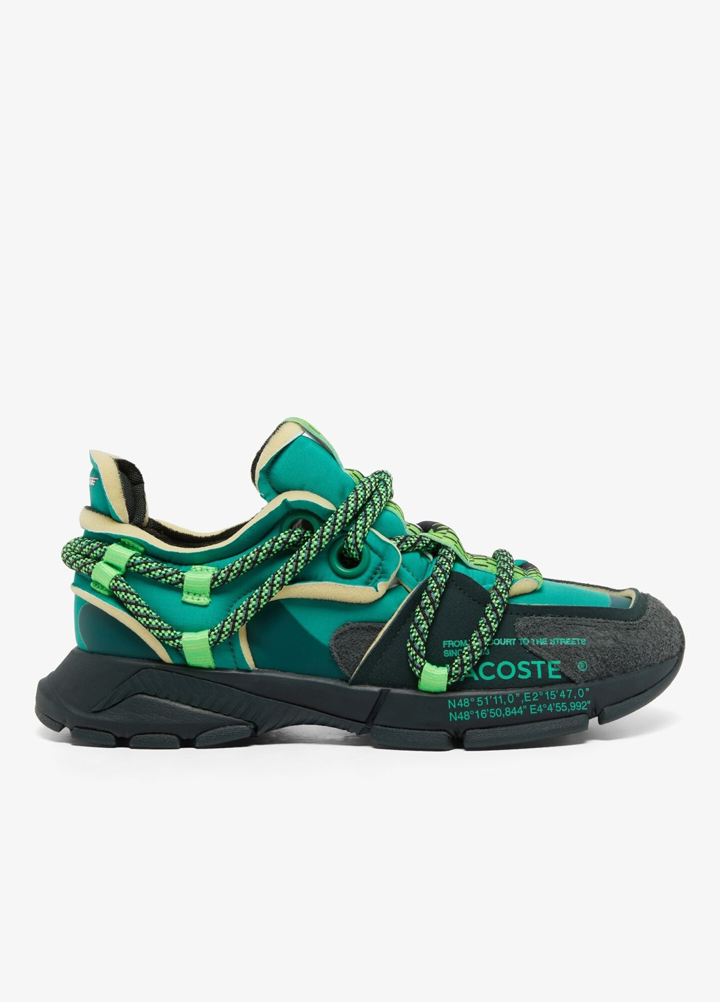 Зеленые демисезонные кроссовки Lacoste L003 Runway
