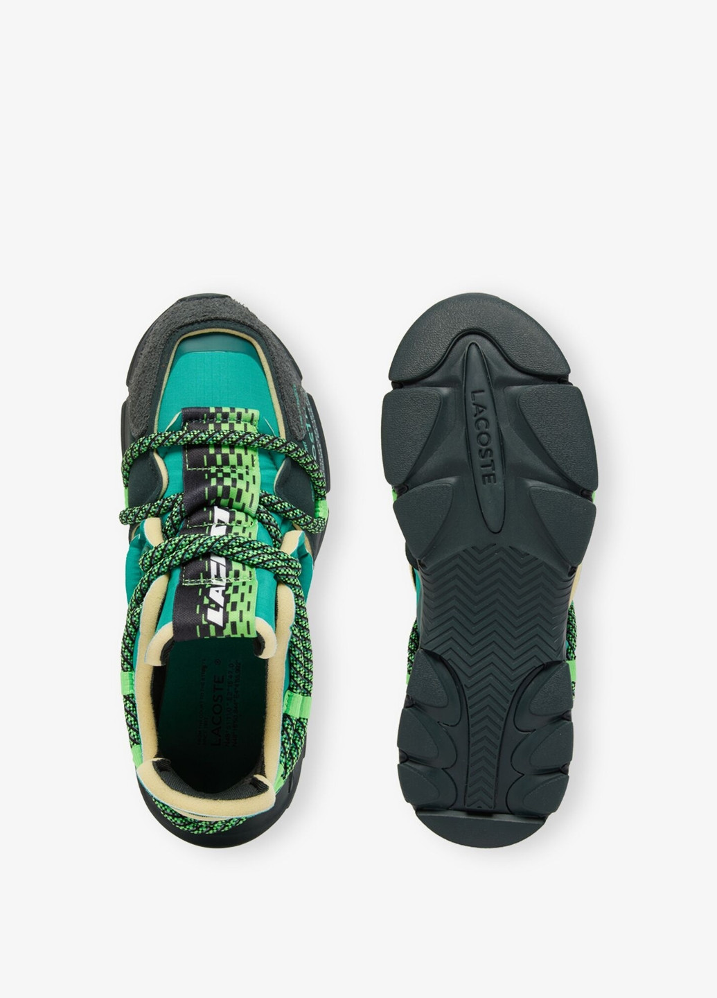 Зеленые демисезонные кроссовки Lacoste L003 Runway