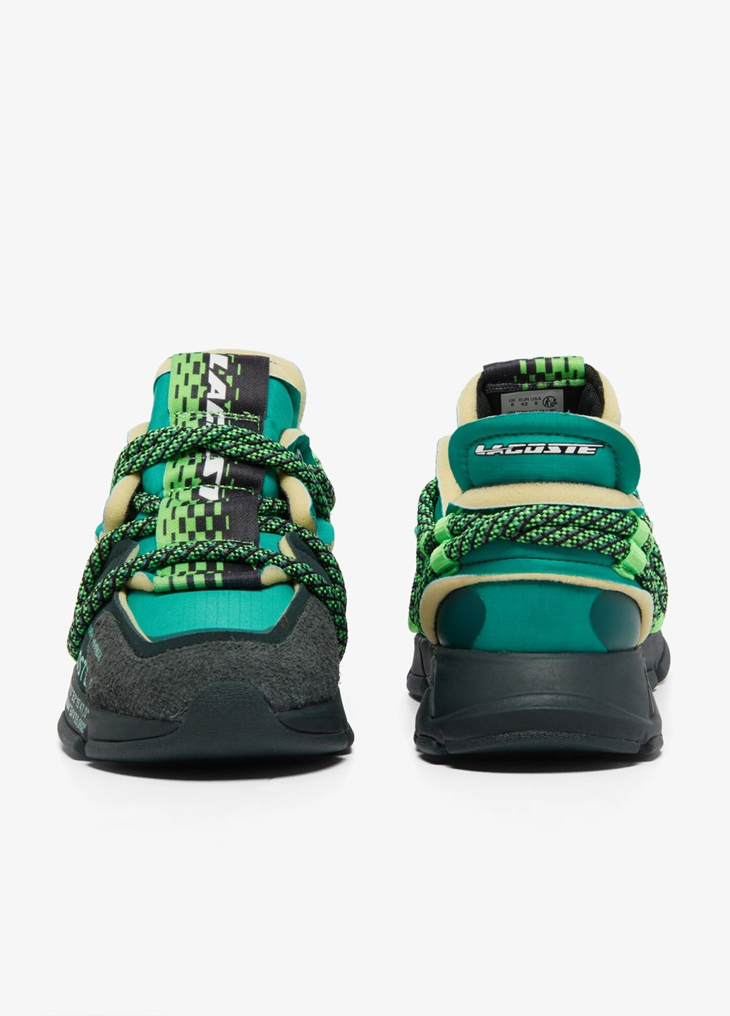 Зеленые демисезонные кроссовки Lacoste L003 Runway