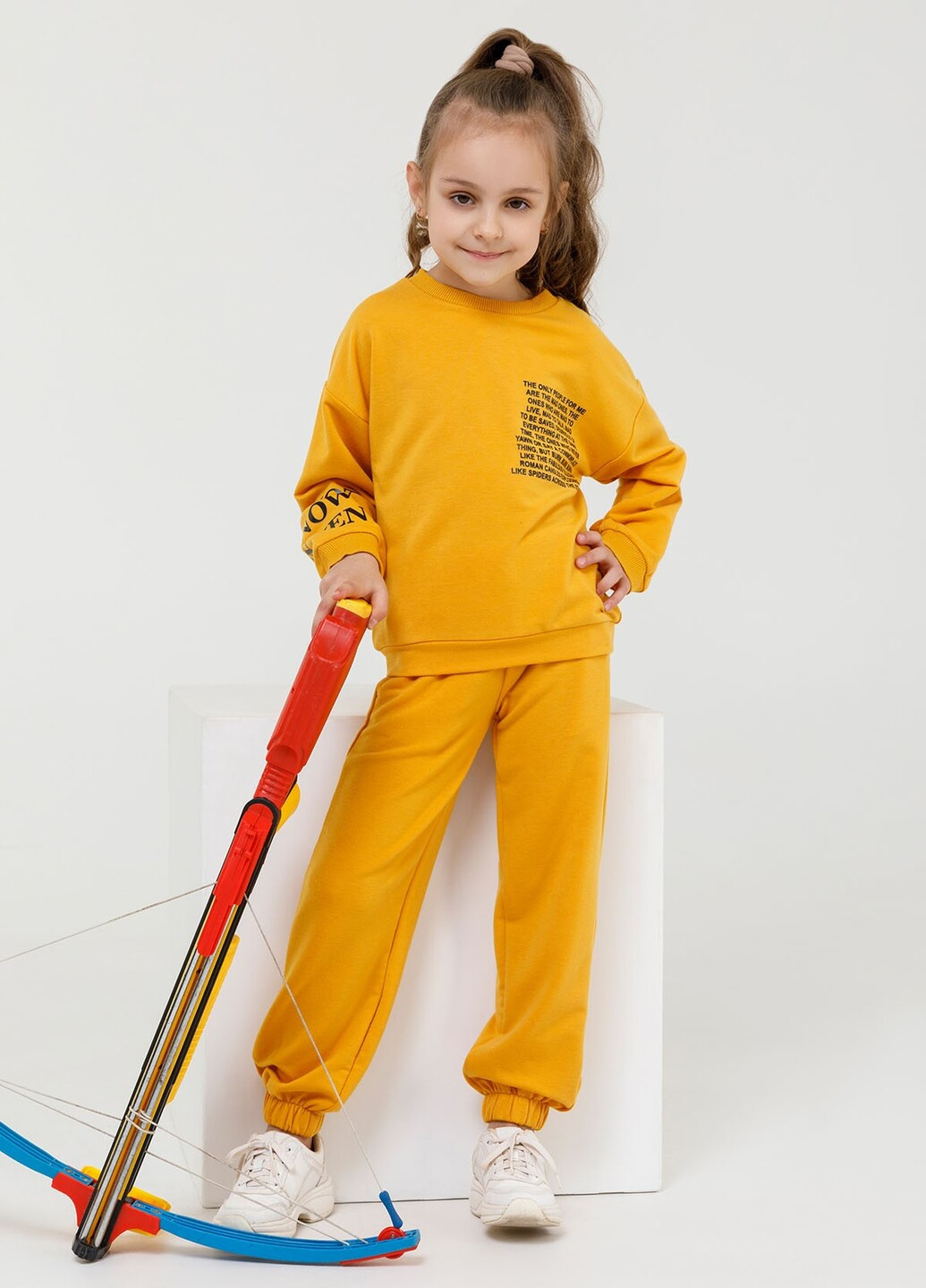 Горчичный демисезонный детские спортивные костюмы ISSA PLUS