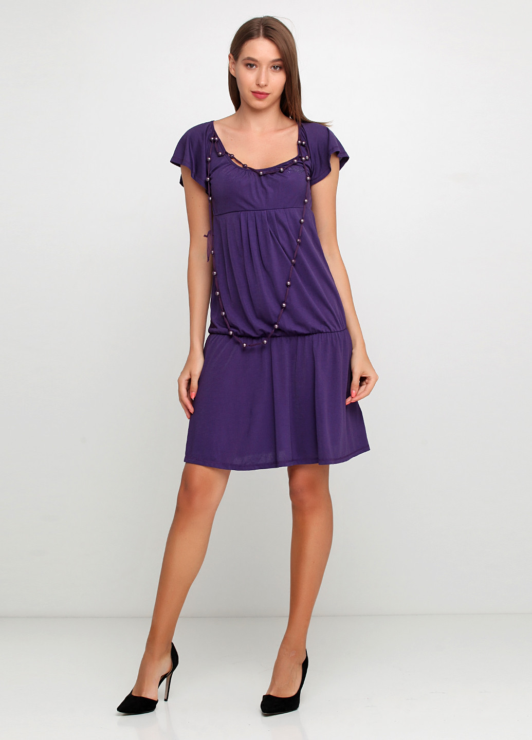 Фиолетовое кэжуал платье в стиле ампир Liu Jo однотонное