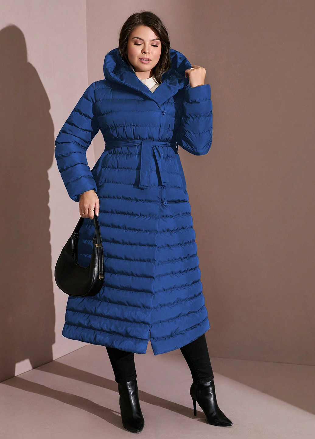 Темно-синя зимня куртка SHEIN