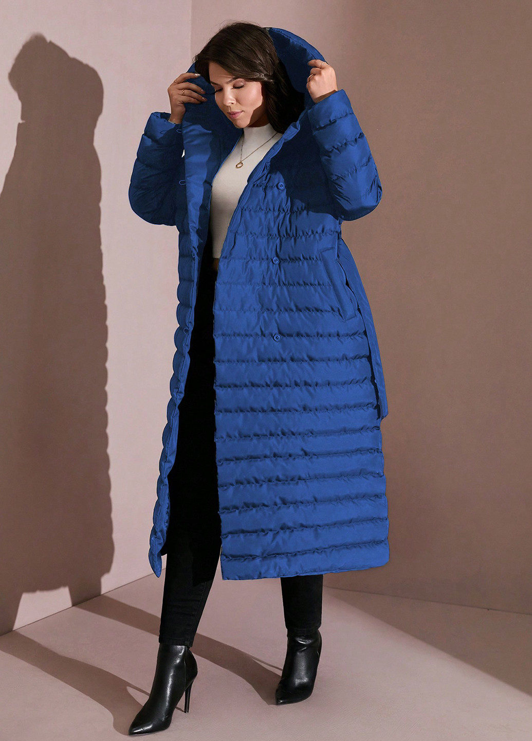 Темно-синя зимня куртка SHEIN