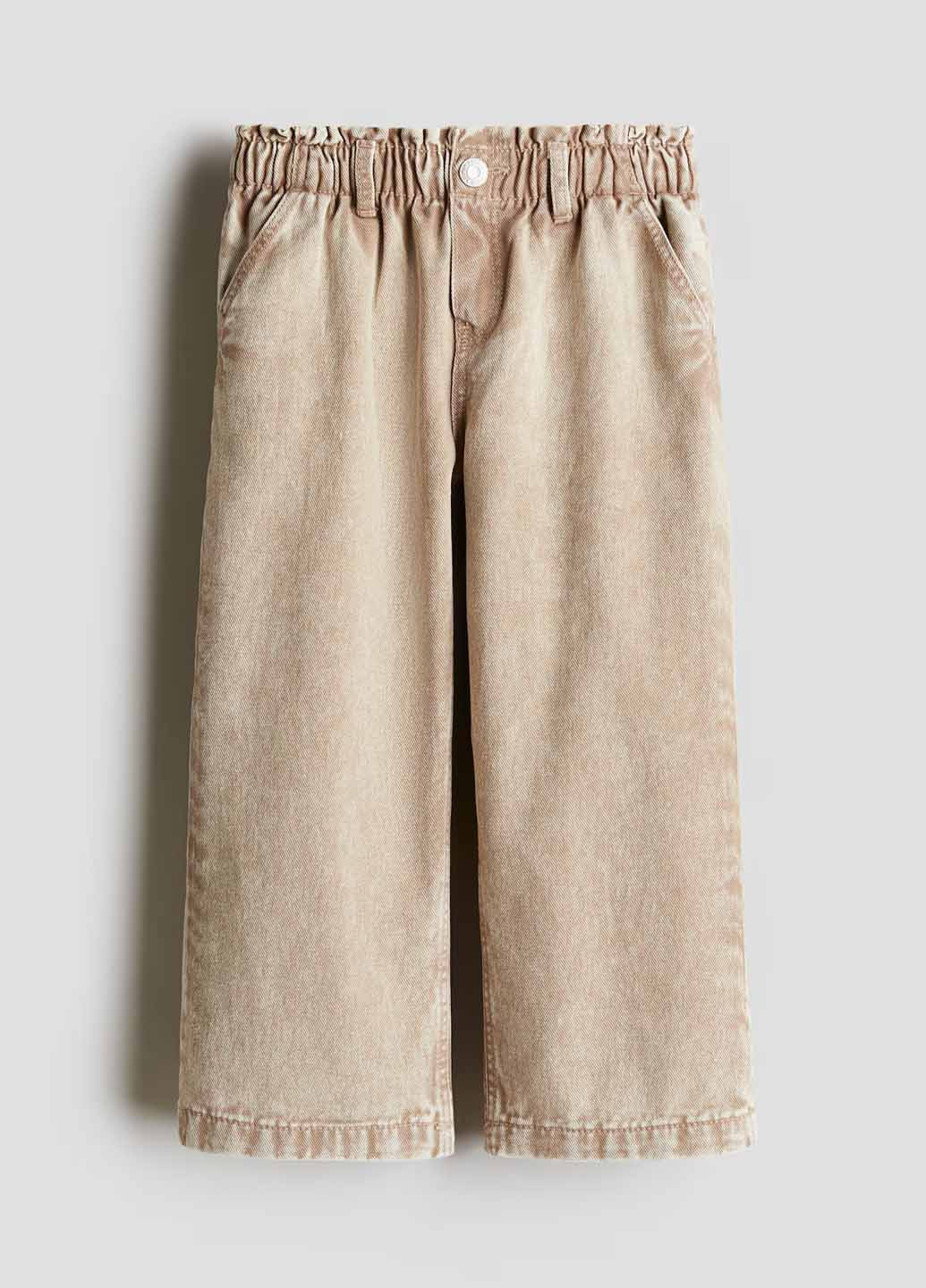 Бежевые демисезонные прямые джинсы H&M