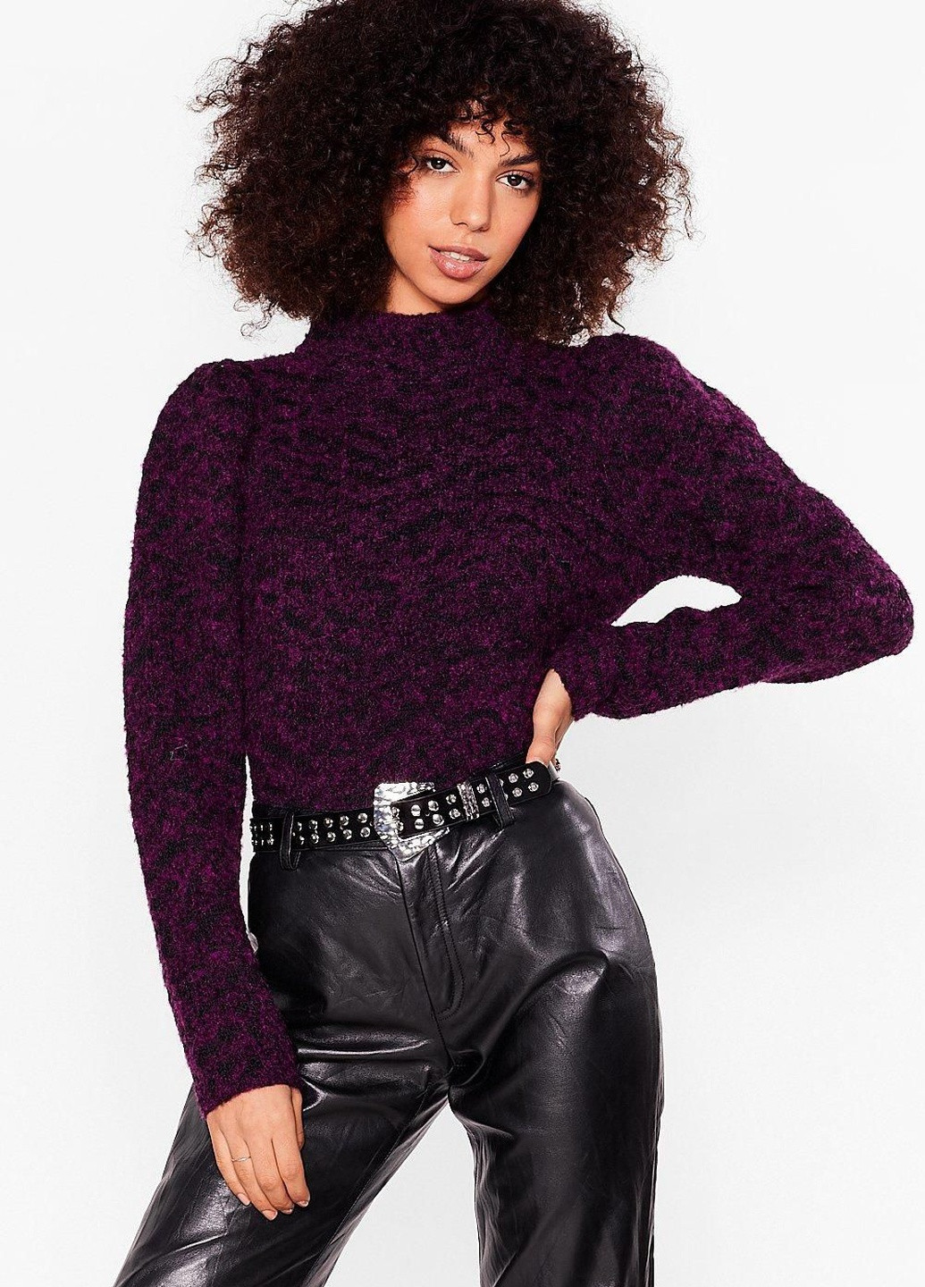 Фиолетовый зимний свитер Nasty Gal