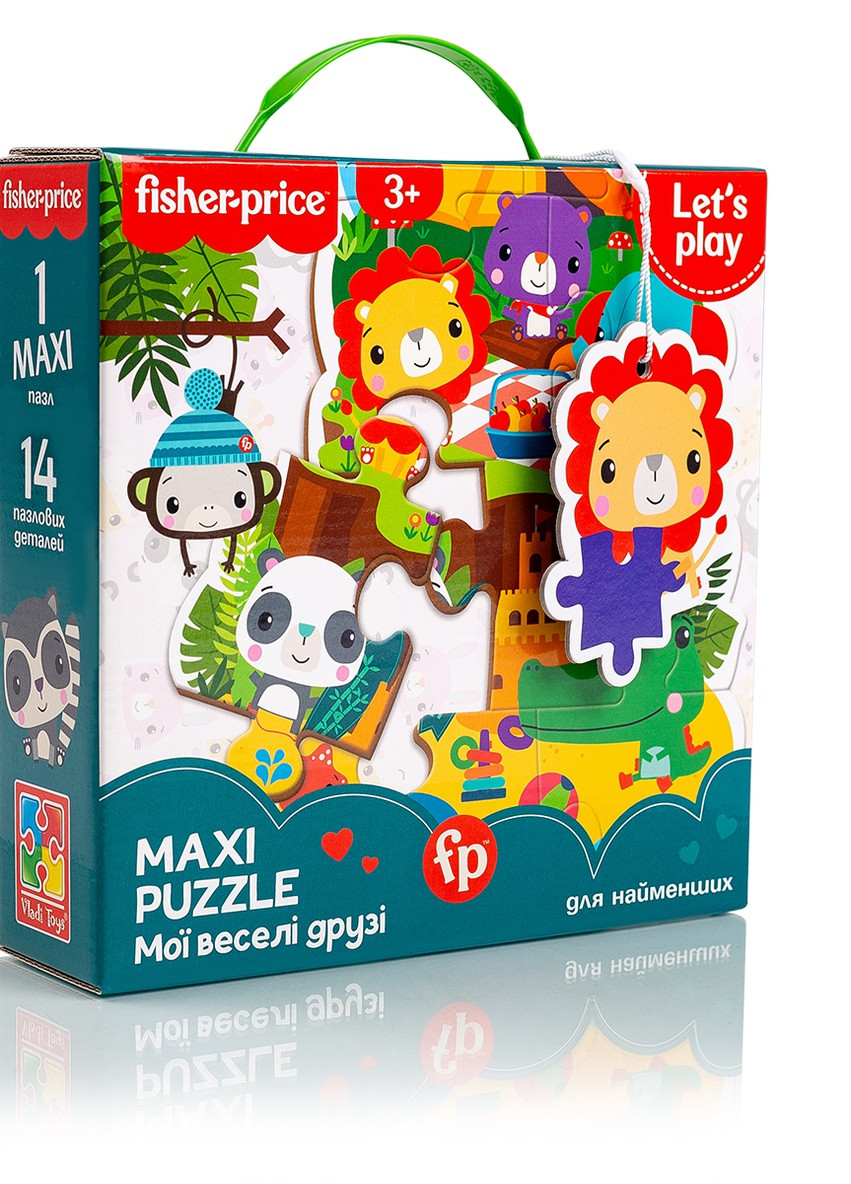 Максі пазли «Fisher-Price. Мої веселі друзі» VT1711-10 (укр) Vladi toys (255345033)
