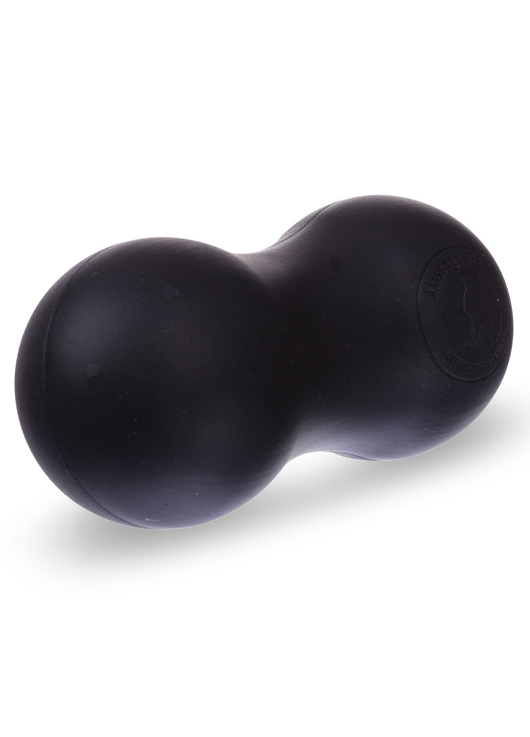 Массажный мячик 14х6,5 см двойной черный (каучук) для миофасциального релиза и самомассажа EF-DBK14Bk EasyFit (243205368)