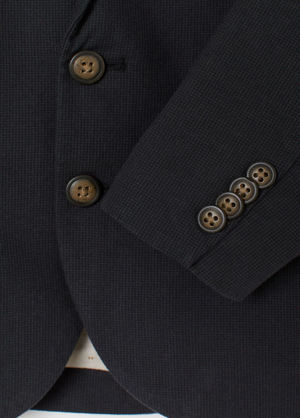 Пиджак H&M однотонный тёмно-серый кэжуал хлопок