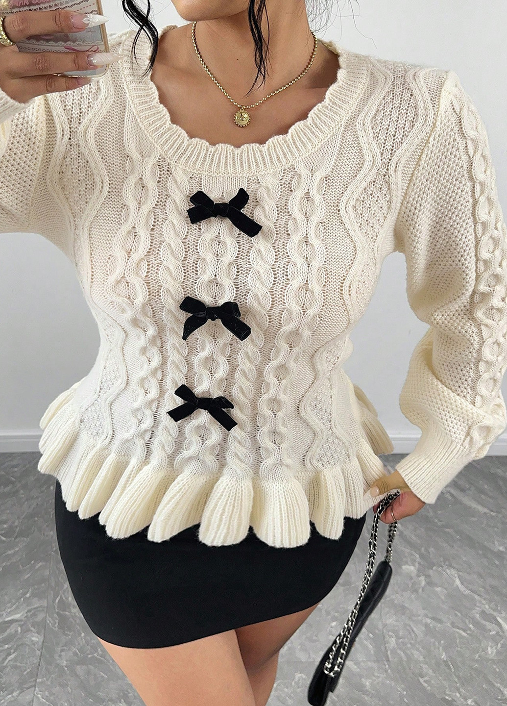 Кремовый демисезонный джемпер джемпер SHEIN