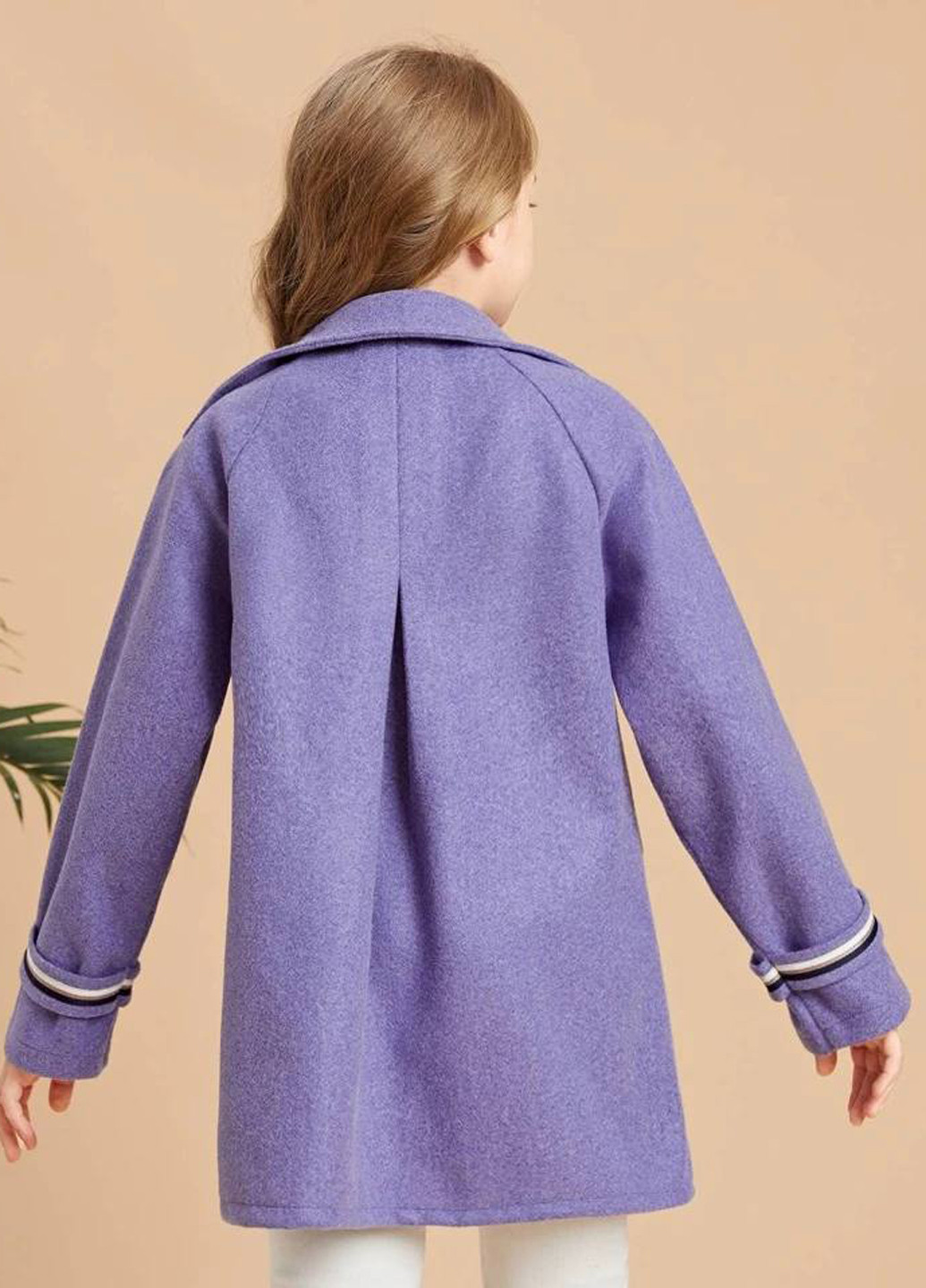 Фіолетове демісезонне Пальто однобортне SHEIN