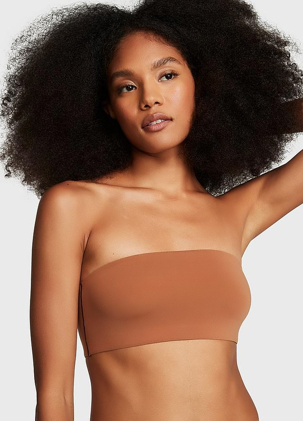 Коричневий топ бюстгальтер Victoria's Secret без кісточок поліамід